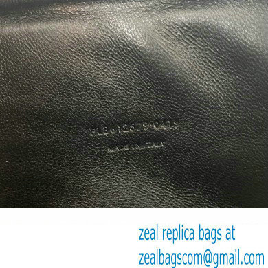 Saint Laurent lou mini bag in quilted grain de poudre embossed leather 612579 Black/Silver