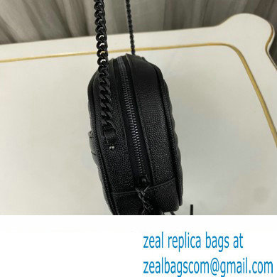 Saint Laurent lou mini bag in quilted grain de poudre embossed leather 612579 Black