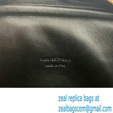 Saint Laurent lou mini bag in quilted grain de poudre embossed leather 612579 Brown