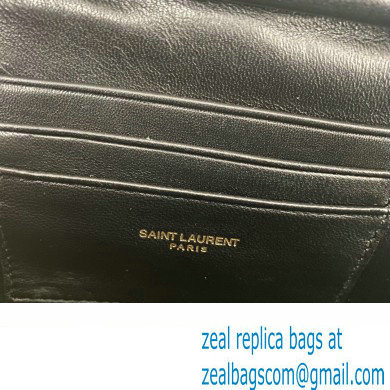 Saint Laurent lou mini bag in quilted grain de poudre embossed leather 612579 White