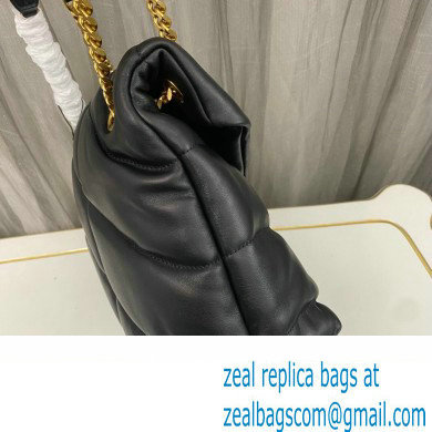 Saint Laurent puffer medium Bag in nappa leather 577475 Black/Gold - Click Image to Close