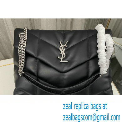 Saint Laurent puffer medium Bag in nappa leather 577475 Black/Silver - Click Image to Close