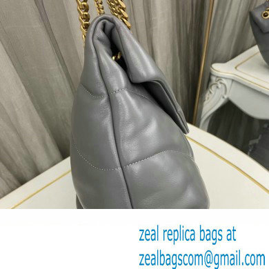 Saint Laurent puffer medium Bag in nappa leather 577475 Gray/Gold