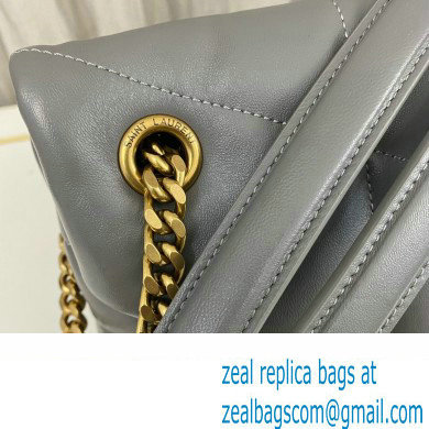 Saint Laurent puffer medium Bag in nappa leather 577475 Gray/Gold - Click Image to Close