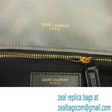 Saint Laurent puffer medium Bag in nappa leather 577475 Gray/Gold - Click Image to Close