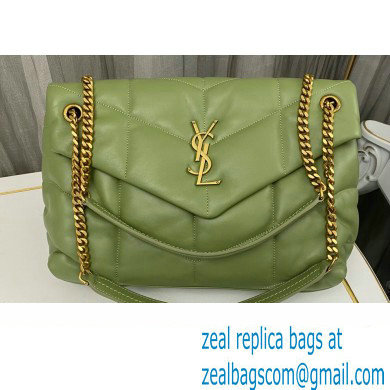 Saint Laurent puffer medium Bag in nappa leather 577475 Green - Click Image to Close