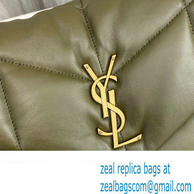 Saint Laurent puffer medium Bag in nappa leather 577475 Olive Green/Gold