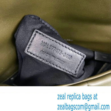 Saint Laurent puffer medium Bag in nappa leather 577475 Olive Green/Silver - Click Image to Close