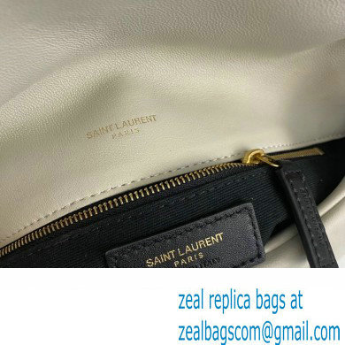 Saint Laurent puffer medium Bag in nappa leather 577475 Vintage White/Gold - Click Image to Close