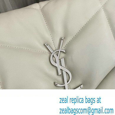 Saint Laurent puffer medium Bag in nappa leather 577475 Vintage White/Silver - Click Image to Close