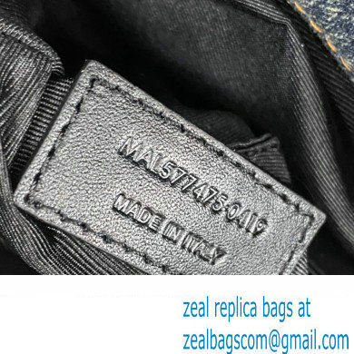 Saint Laurent puffer medium Bag in suede and denim 577475 - Click Image to Close