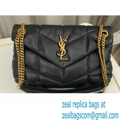 Saint Laurent puffer small Bag in nappa leather 577476 Black/Gold - Click Image to Close