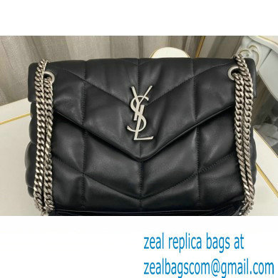 Saint Laurent puffer small Bag in nappa leather 577476 Black/Silver - Click Image to Close
