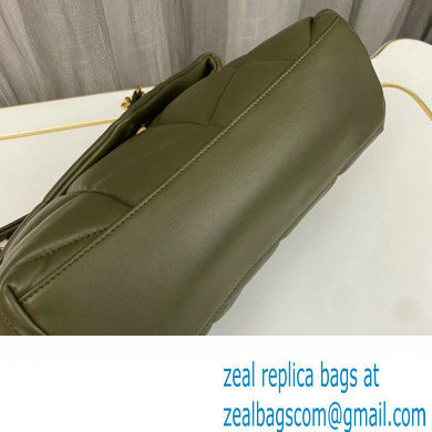 Saint Laurent puffer small Bag in nappa leather 577476 Olive Green/Gold - Click Image to Close