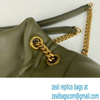 Saint Laurent puffer small Bag in nappa leather 577476 Olive Green/Gold - Click Image to Close