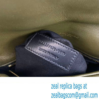 Saint Laurent puffer small Bag in nappa leather 577476 Olive Green/Gold - Click Image to Close