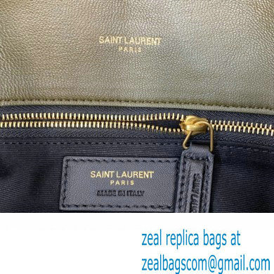 Saint Laurent puffer small Bag in nappa leather 577476 Olive Green/Gold - Click Image to Close