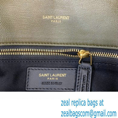 Saint Laurent puffer small Bag in nappa leather 577476 Olive Green/Gold