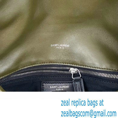 Saint Laurent puffer small Bag in nappa leather 577476 Olive Green/Silver - Click Image to Close
