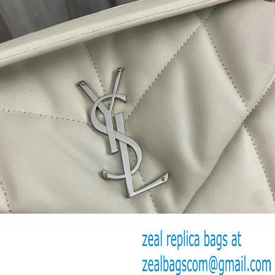 Saint Laurent puffer small Bag in nappa leather 577476 Vintage White/Silver - Click Image to Close