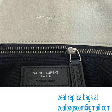 Saint Laurent puffer small Bag in nappa leather 577476 Vintage White/Silver - Click Image to Close