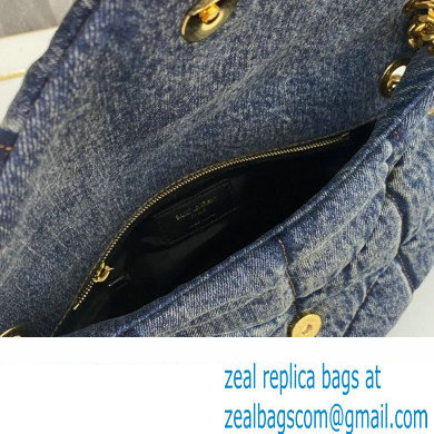 Saint Laurent puffer small Bag in suede and denim 577476