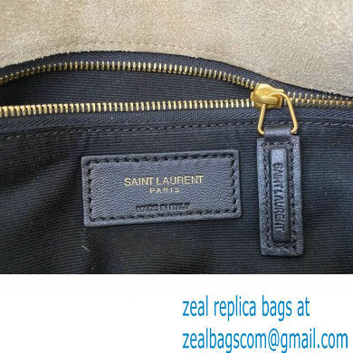 Saint Laurent puffer small Bag in suede leather 577476 Beige