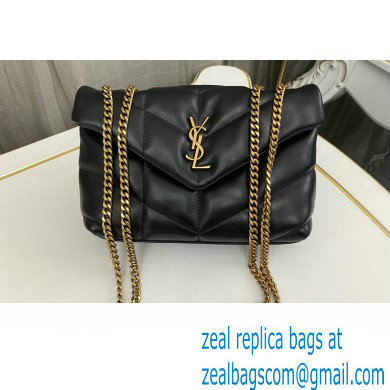 Saint Laurent toy puffer Bag in lambskin 759337 Black/Gold