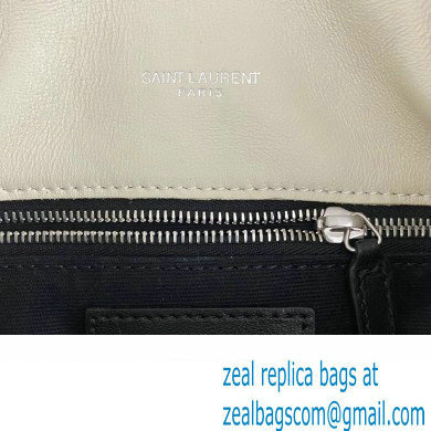 Saint Laurent toy puffer Bag in lambskin 759337 Vintage White/Silver - Click Image to Close