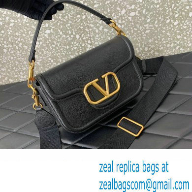 Valentino Alltime shoulder bag in grainy calfskin Black 2024