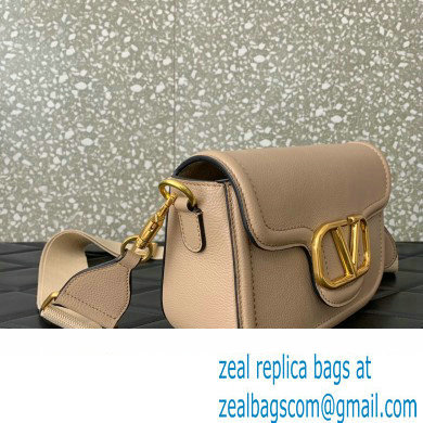 Valentino Alltime shoulder bag in grainy calfskin Nude 2024