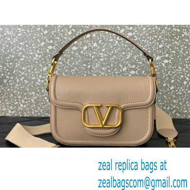 Valentino Alltime shoulder bag in grainy calfskin Nude 2024