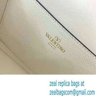 Valentino Alltime shoulder bag in grainy calfskin White 2024 - Click Image to Close