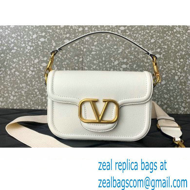 Valentino Alltime shoulder bag in grainy calfskin White 2024 - Click Image to Close