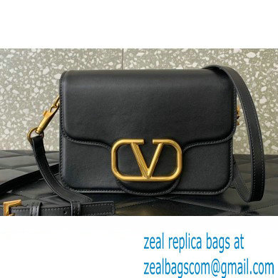 Valentino Loco Shoulder Bag in calfskin Black 2024 - Click Image to Close