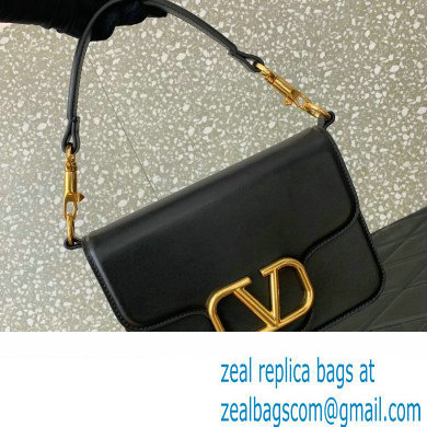 Valentino Loco Shoulder Bag in calfskin Black 2024