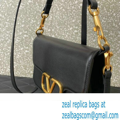 Valentino Loco Shoulder Bag in calfskin Black 2024