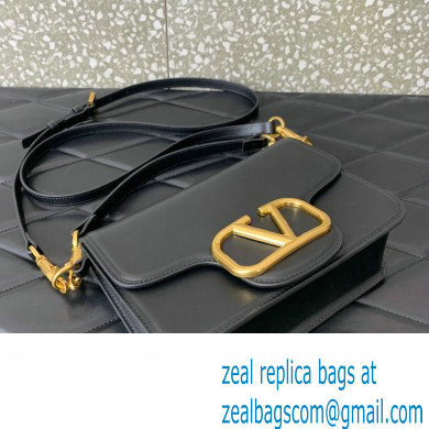 Valentino Loco Shoulder Bag in calfskin Black 2024 - Click Image to Close