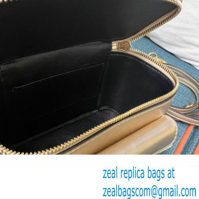 Valentino Mini Loco Handbag In Calfskin Leather Gold With Enamel Tone-On-Tone Vlogo Signature 2024 - Click Image to Close