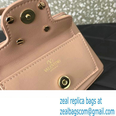 Valentino Mini Loco Handbag In Calfskin Leather Nude With Enamel Tone-On-Tone Vlogo Signature 202 - Click Image to Close