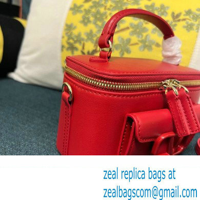 Valentino Mini Loco Handbag In Calfskin Leather Red With Enamel Tone-On-Tone Vlogo Signature 2024 - Click Image to Close