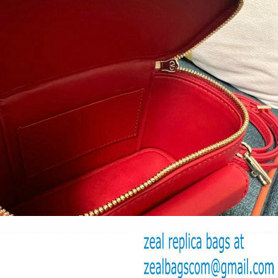 Valentino Mini Loco Handbag In Calfskin Leather Red With Enamel Tone-On-Tone Vlogo Signature 2024 - Click Image to Close