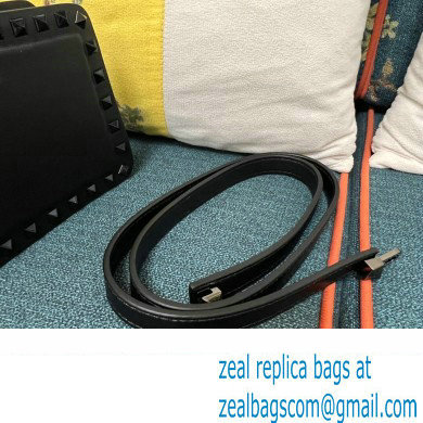 Valentino Rockstud Clutch Bag In Calfskin Black 2024