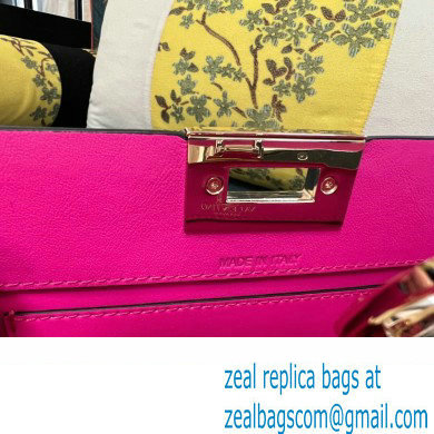Valentino Rockstud Clutch Bag In Calfskin Fuchsia 2024