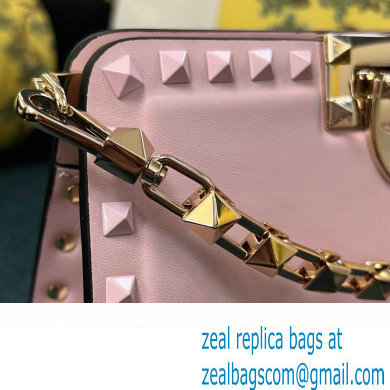 Valentino Rockstud Clutch Bag In Calfskin Pink 2024