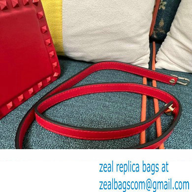 Valentino Rockstud Clutch Bag In Calfskin Red 2024