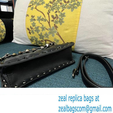 Valentino Rockstud Clutch Bag In Padded Nappa Black 2024