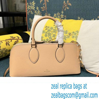 Valentino Rockstud E/W calfskin Large handbag Beige 2023