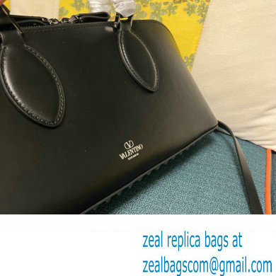 Valentino Rockstud E/W calfskin Large handbag Black 2023 - Click Image to Close