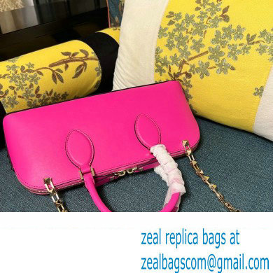 Valentino Rockstud E/W calfskin Large handbag Fuchsia 2023 - Click Image to Close